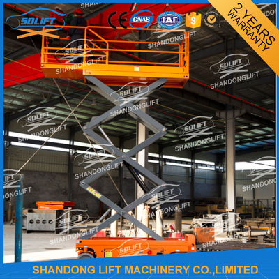 10m自走式の上昇の仕事プラットホーム電池ドライブ可動装置は上昇を切ります